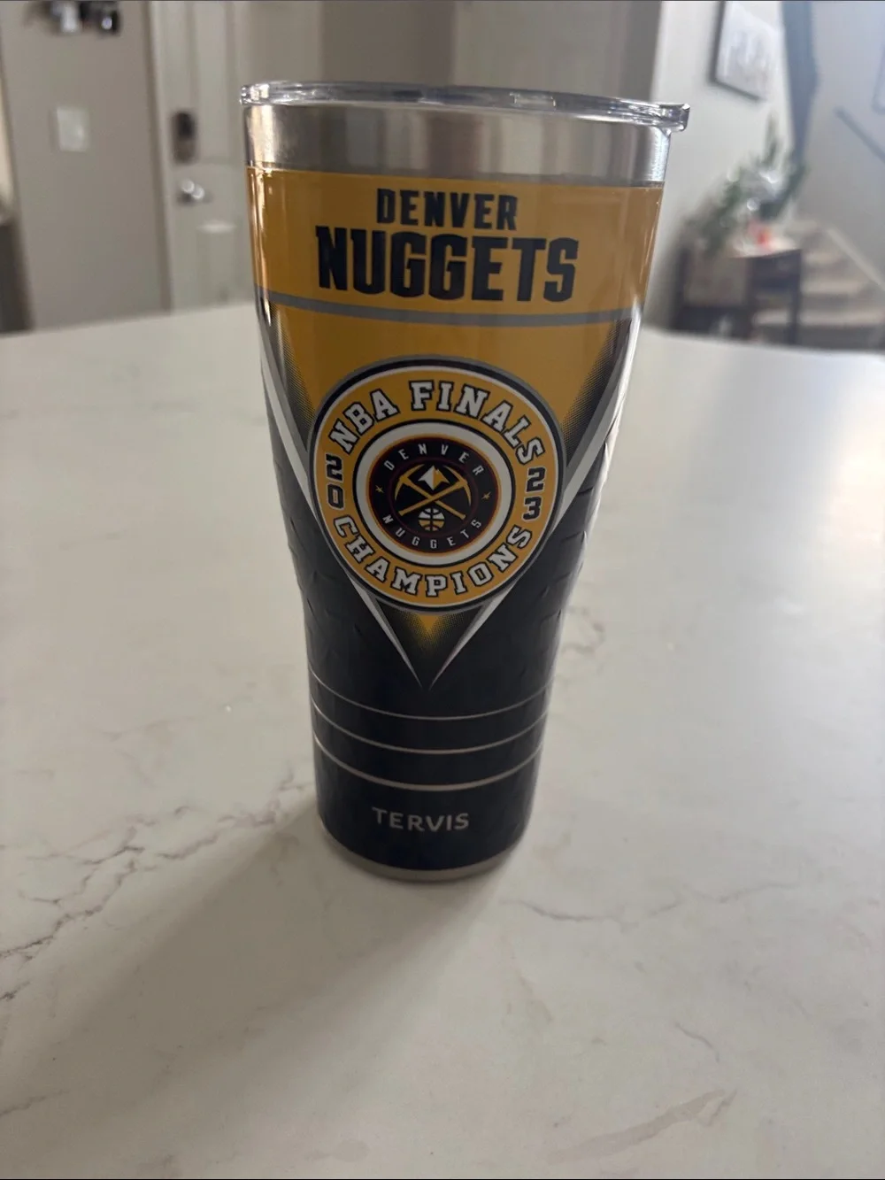 Limited Edition Denver Nuggets Champion Insulated Tumbler in Yellow and Navy